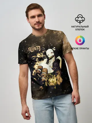 Мужская базовая футболка / Незуко Камадо Kimetsu no Yaiba