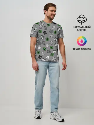 Мужская базовая футболка / Minecraft