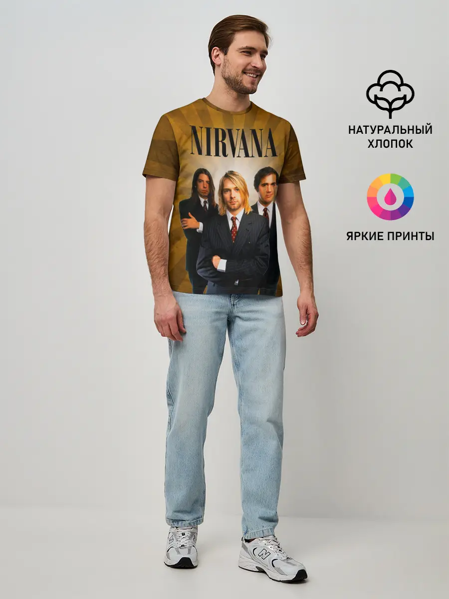 Мужская базовая футболка / Nirvana