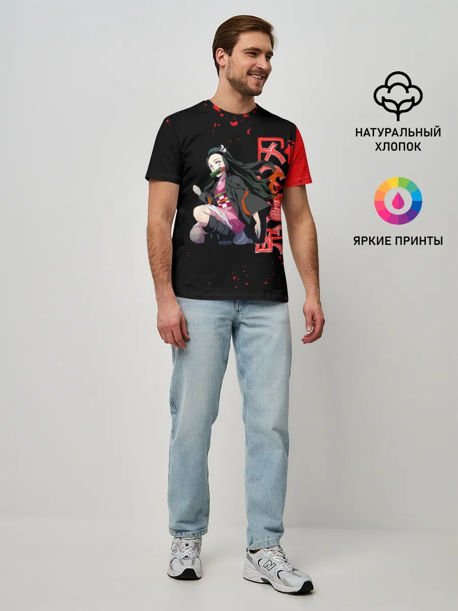Мужская базовая футболка / Незуко Камадо Kimetsu no Yaiba
