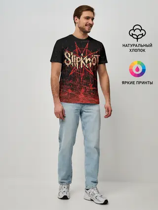 Мужская базовая футболка / Слипкнот Гранж | Slipknot Grunge