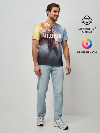Мужская базовая футболка / Battlefield 1 | Под дирижаблем