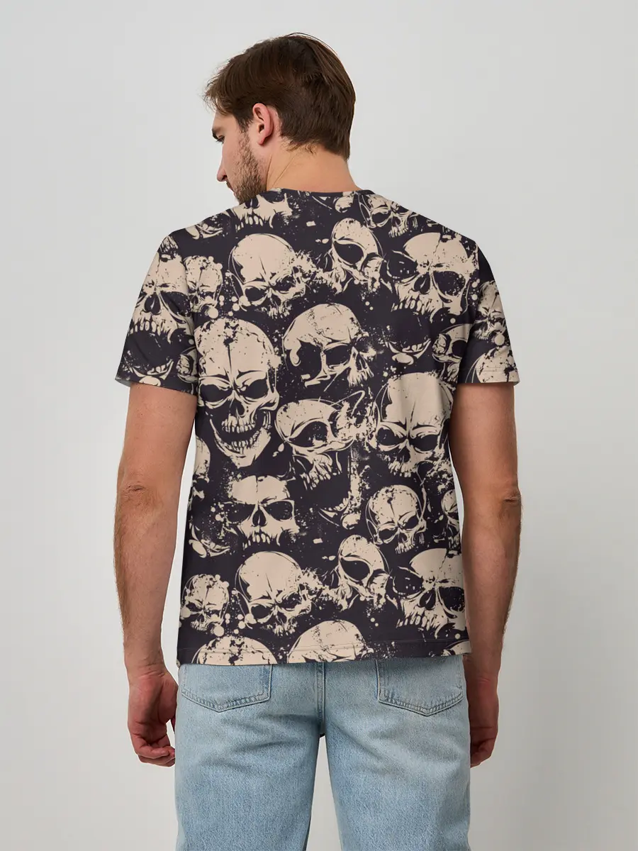 Мужская базовая футболка / Черепа