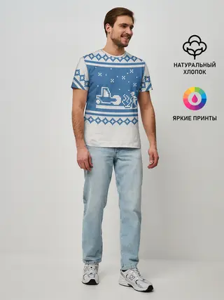 Мужская базовая футболка / Свитер с Оленем