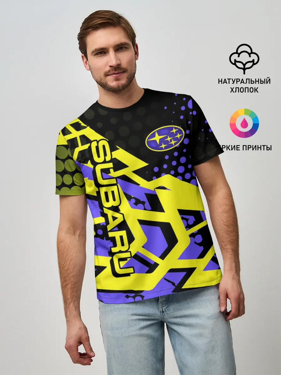 Мужская базовая футболка / Subaru