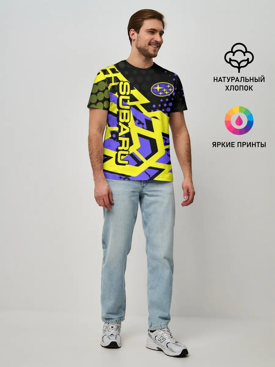 Мужская базовая футболка / Subaru