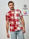 Мужская базовая футболка / Новогодние Снежинки 2022