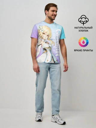 Мужская базовая футболка / Genshin Impact Путешественница
