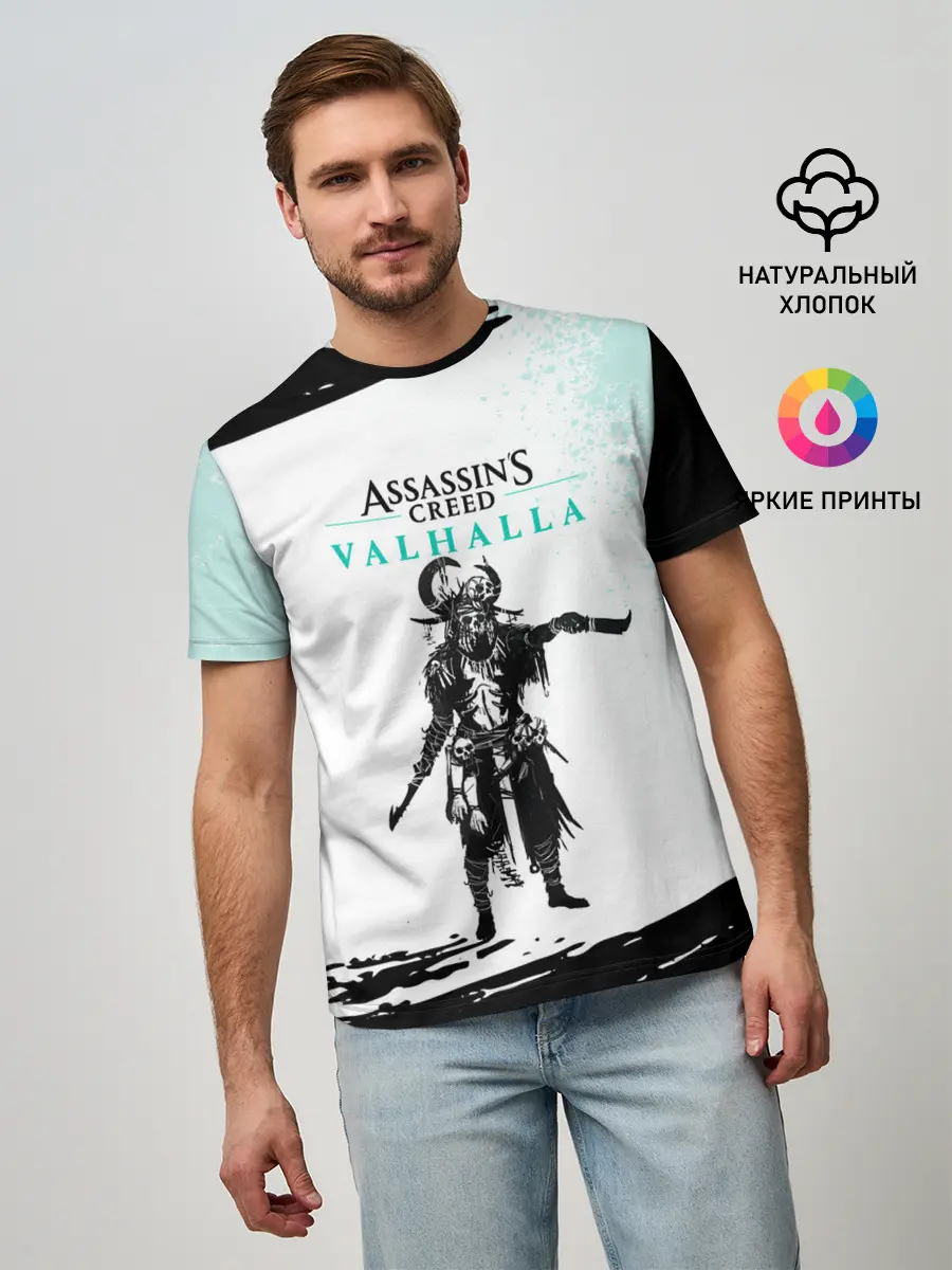 Мужская базовая футболка / АССАСИН КРИД | ASSASSINS CREED VALHALLA