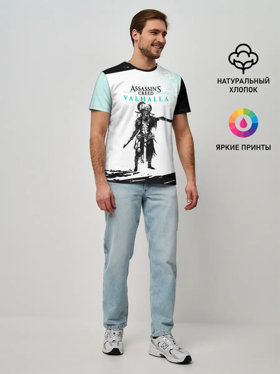 Мужская базовая футболка / АССАСИН КРИД | ASSASSINS CREED VALHALLA