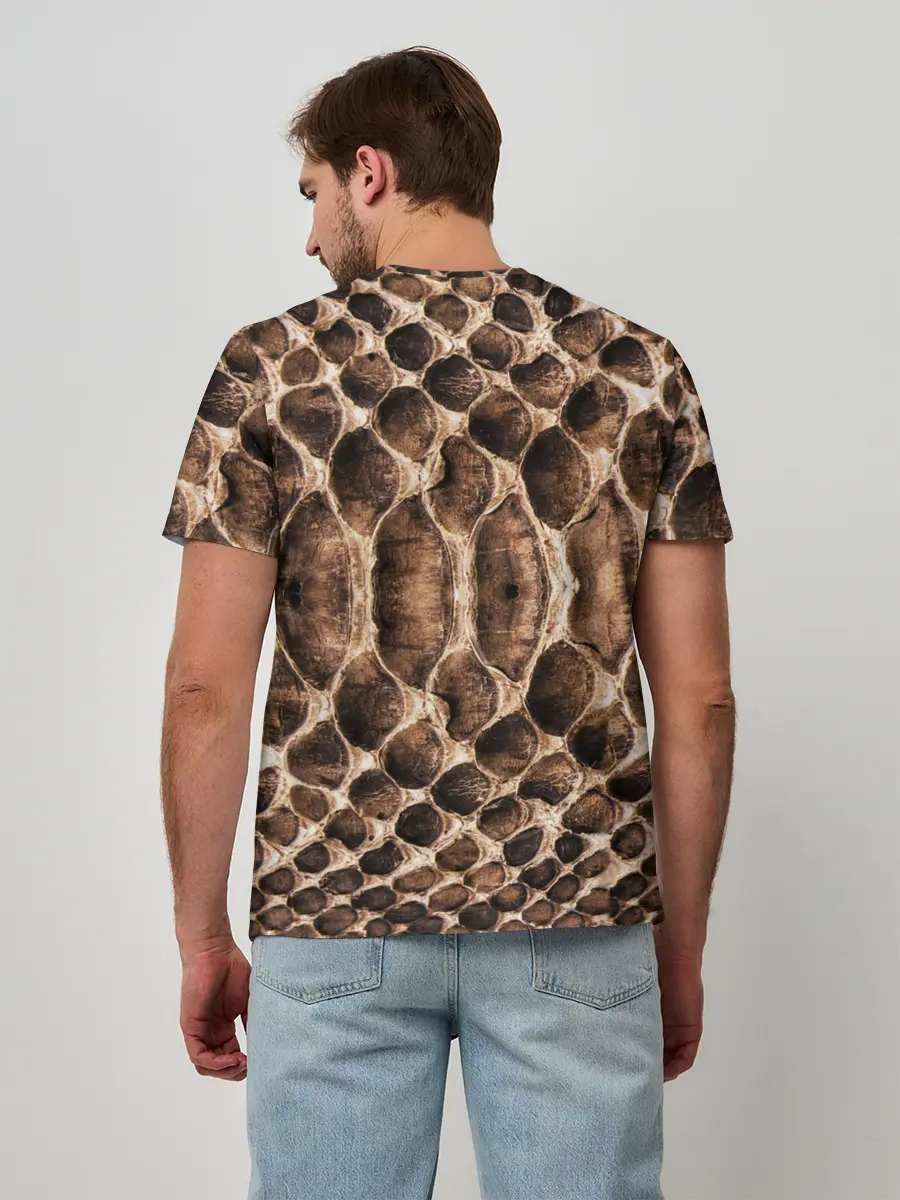 Мужская базовая футболка / Snake Skin