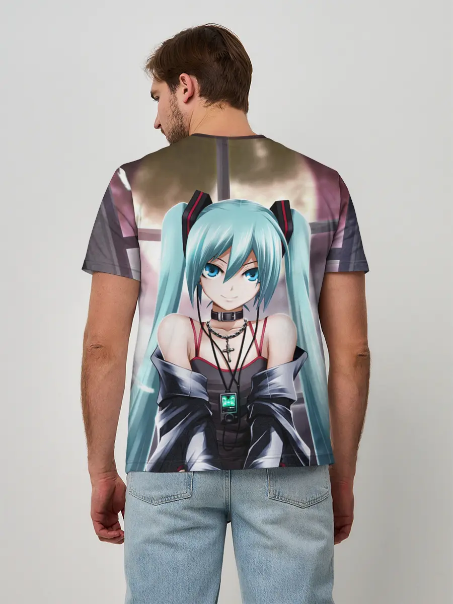 Мужская базовая футболка / Мику Хацунэ