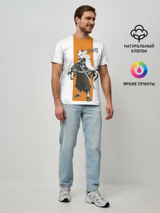 Мужская базовая футболка / Кёджуро Ренгоку Kimetsu no Yaiba