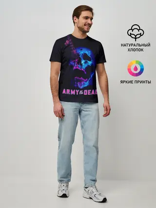 Мужская базовая футболка / Армия мертвецов череп и кинжал