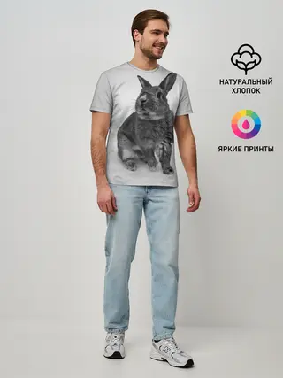 Мужская базовая футболка / Кролик