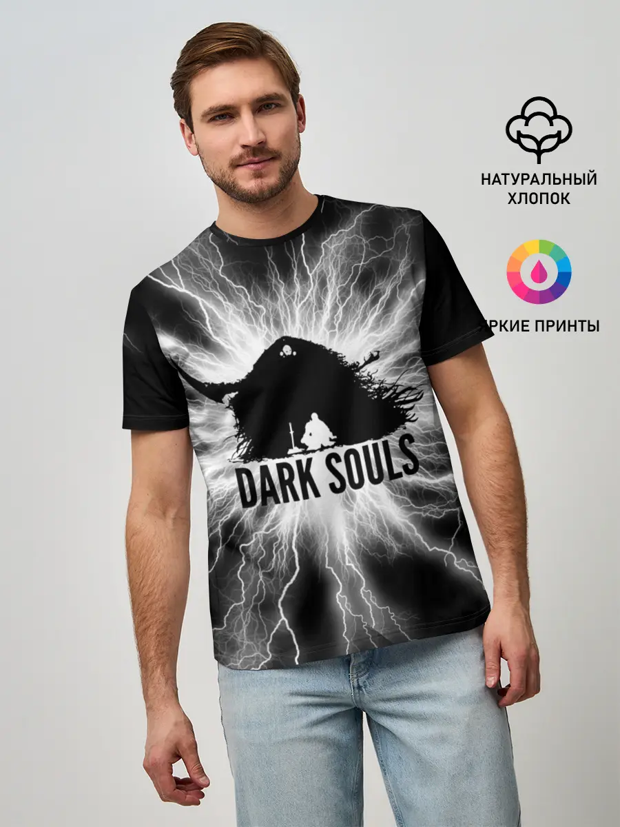 Мужская базовая футболка / dark souls remastered,
