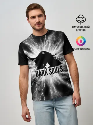 Мужская базовая футболка / dark souls remastered,