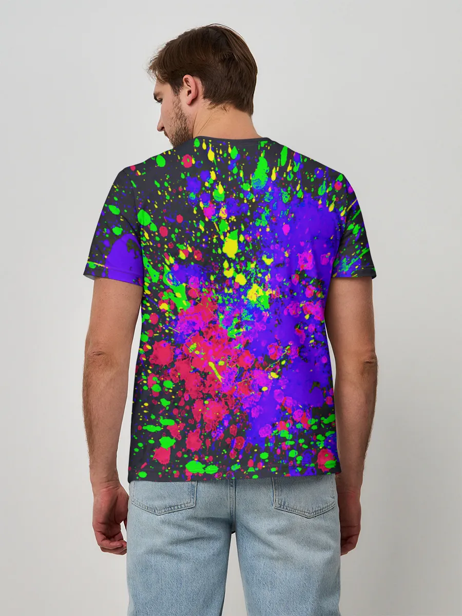 Мужская базовая футболка / КИСЛОТНЫЕ БРЫЗГИ