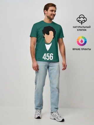 Мужская базовая футболка / Номер 456 || Игра в кальмара