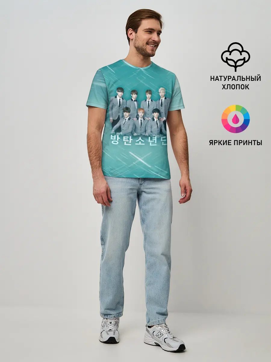 Мужская базовая футболка / BTS