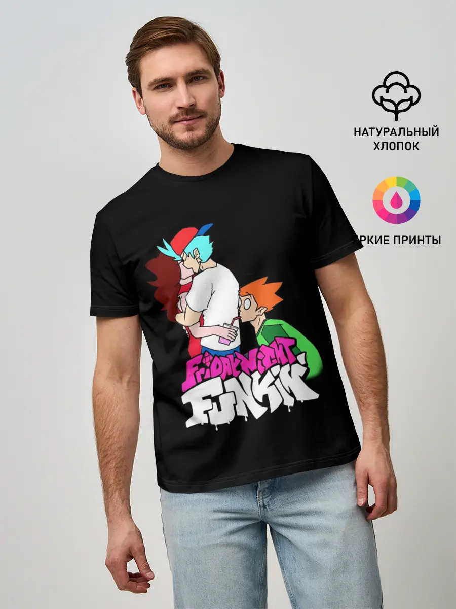 Мужская базовая футболка / Boyfriend, Girlfriend and Pico