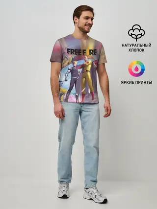 Мужская базовая футболка / FREEFIRE | САЙТАМА