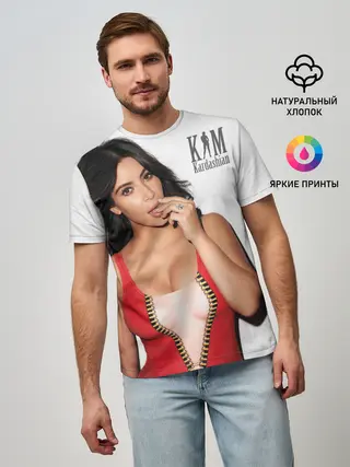 Мужская базовая футболка / Ким Кардашьян