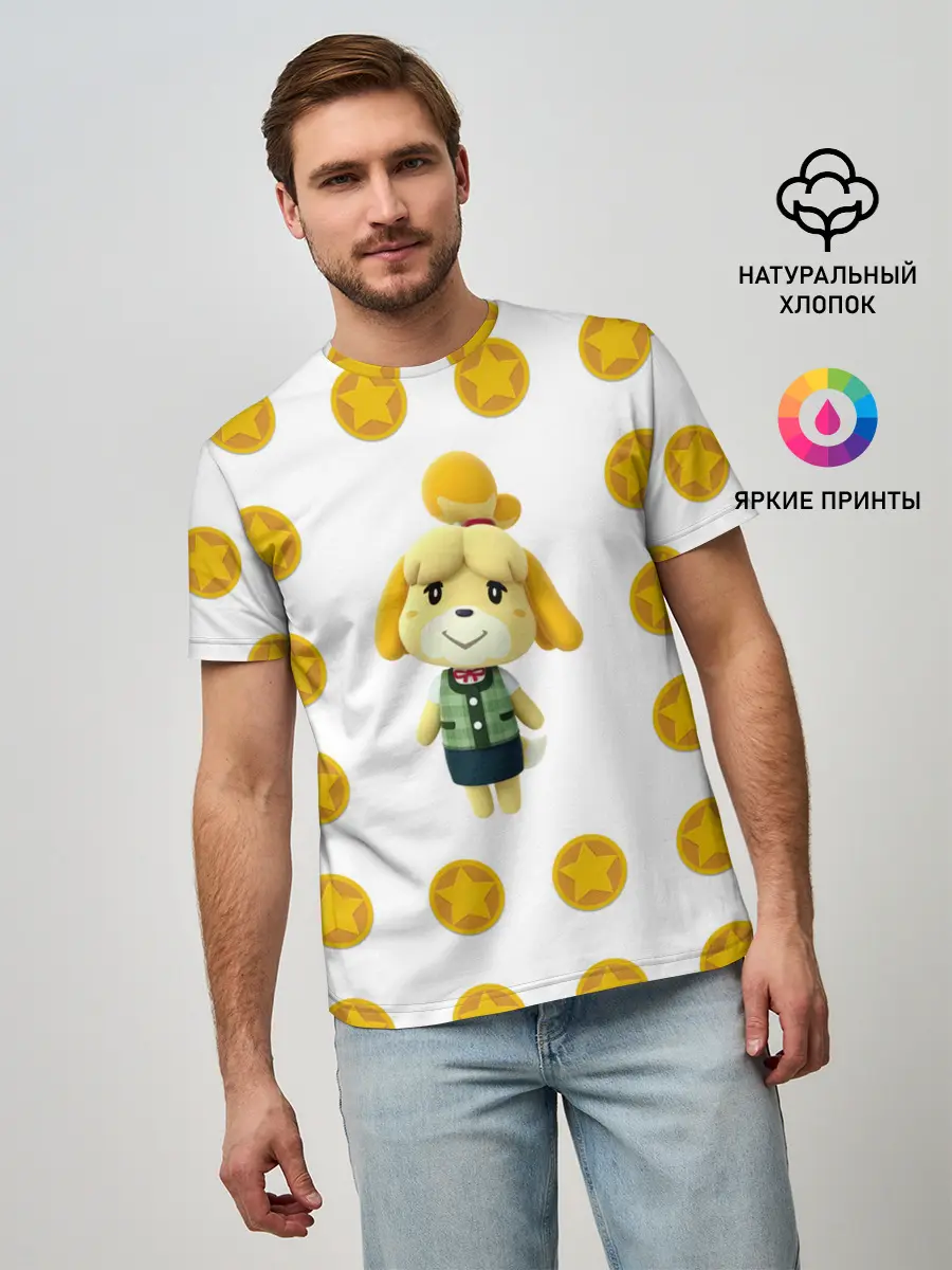 Мужская базовая футболка / Animal crossing - Isabelle
