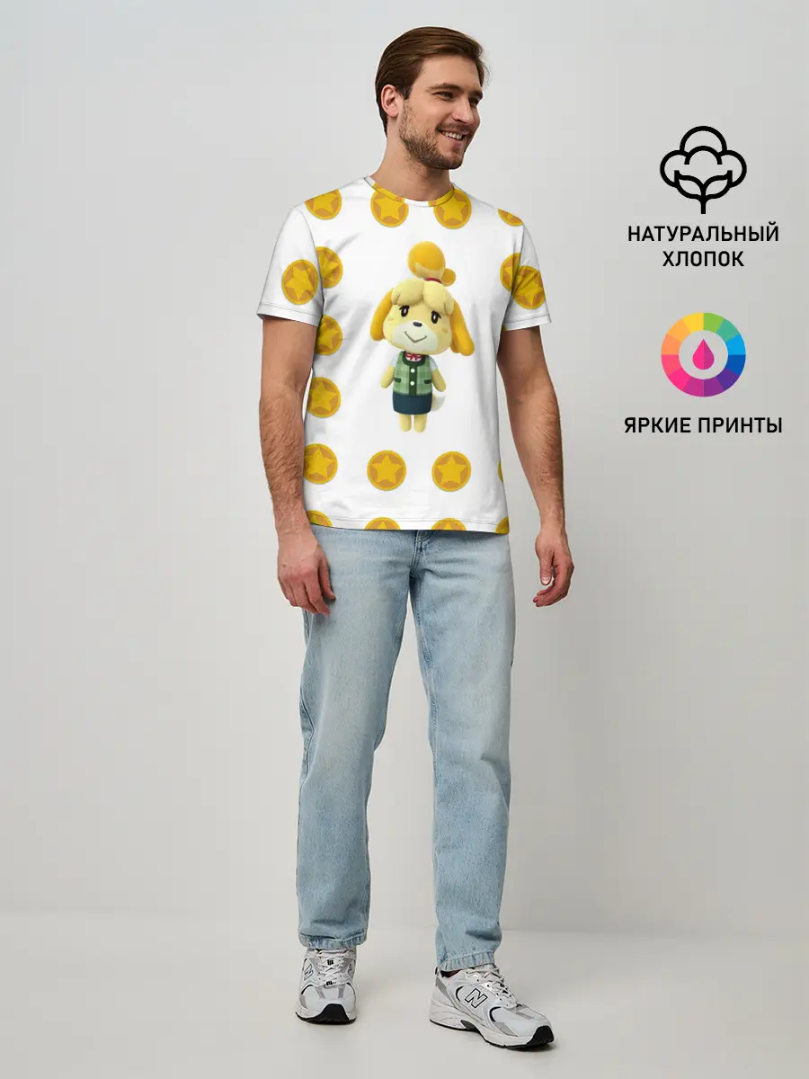 Мужская базовая футболка / Animal crossing - Isabelle