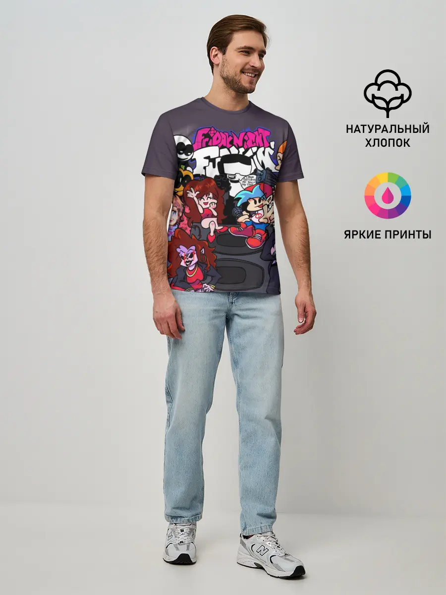 Мужская базовая футболка / Friday Night Funkin персонажи