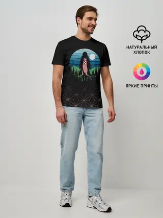 Мужская базовая футболка / Незуко Камадо Kimetsu no Yaiba