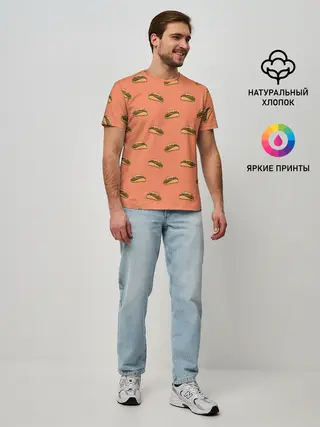 Мужская базовая футболка / Тако паттерн