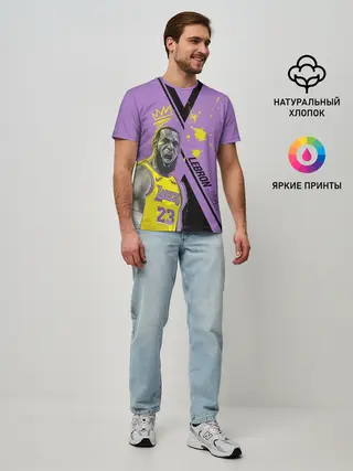 Мужская базовая футболка / леброн джеймс