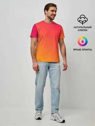 Мужская базовая футболка / Градиент