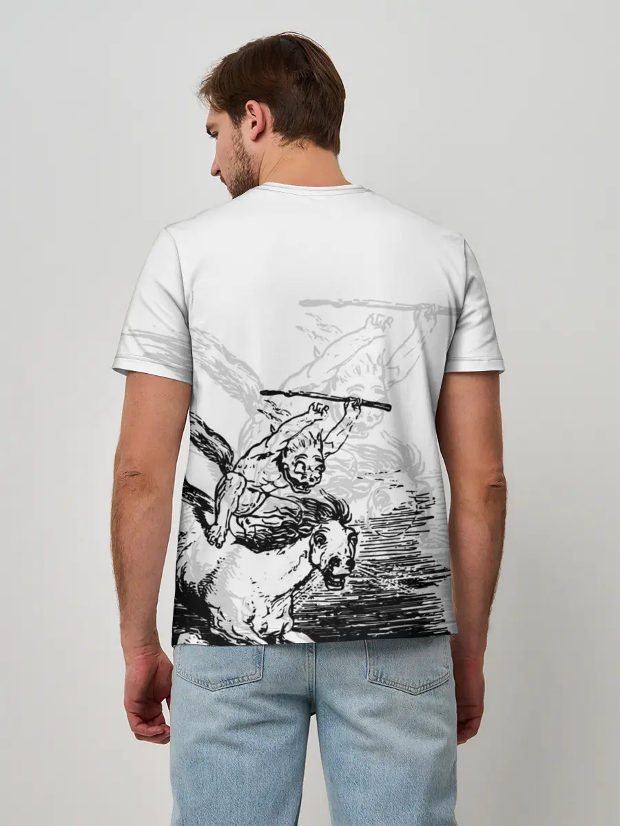 Мужская базовая футболка / A demon on a horse