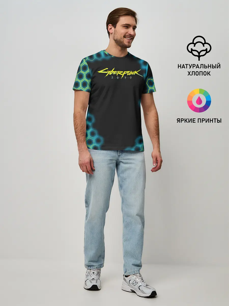 Мужская базовая футболка / CYBERPUNK 2077