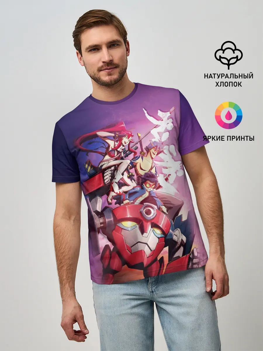 Мужская базовая футболка / Gurren Lagann