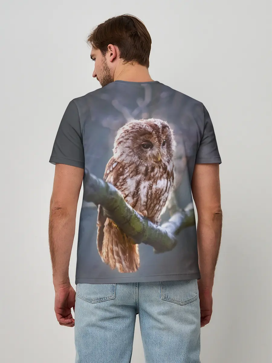 Мужская базовая футболка / Сова