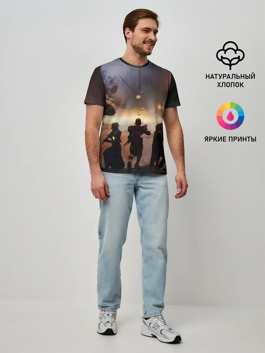 Мужская базовая футболка / DESTINY 2 ВОЙНА, СТРАЖИ