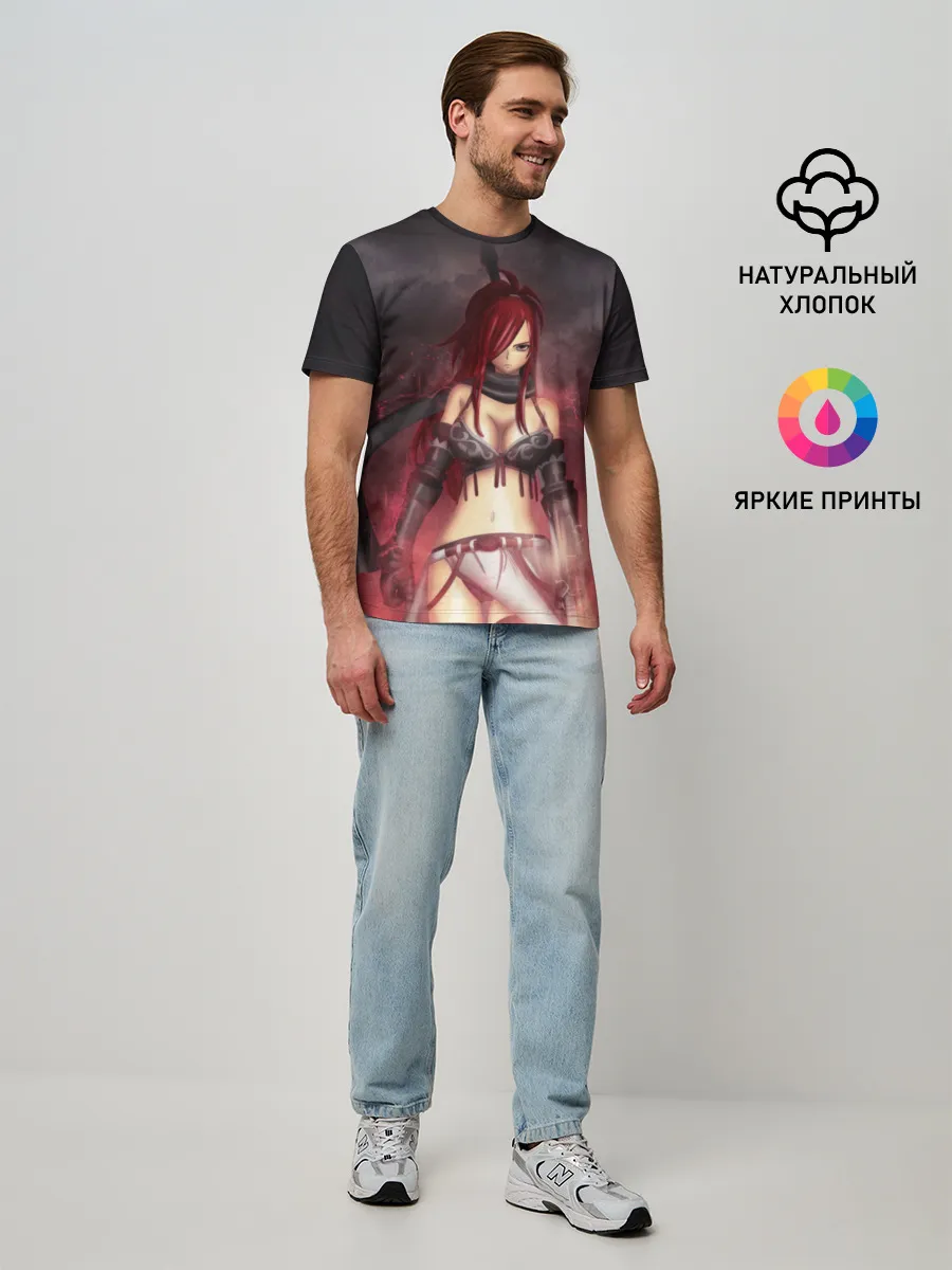 Мужская базовая футболка / Алая Эльза