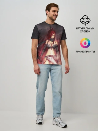 Мужская базовая футболка / Алая Эльза