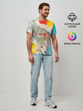 Мужская базовая футболка / Буйство красок 3D