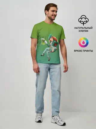 Мужская базовая футболка / девушка вечеринка на Патрика