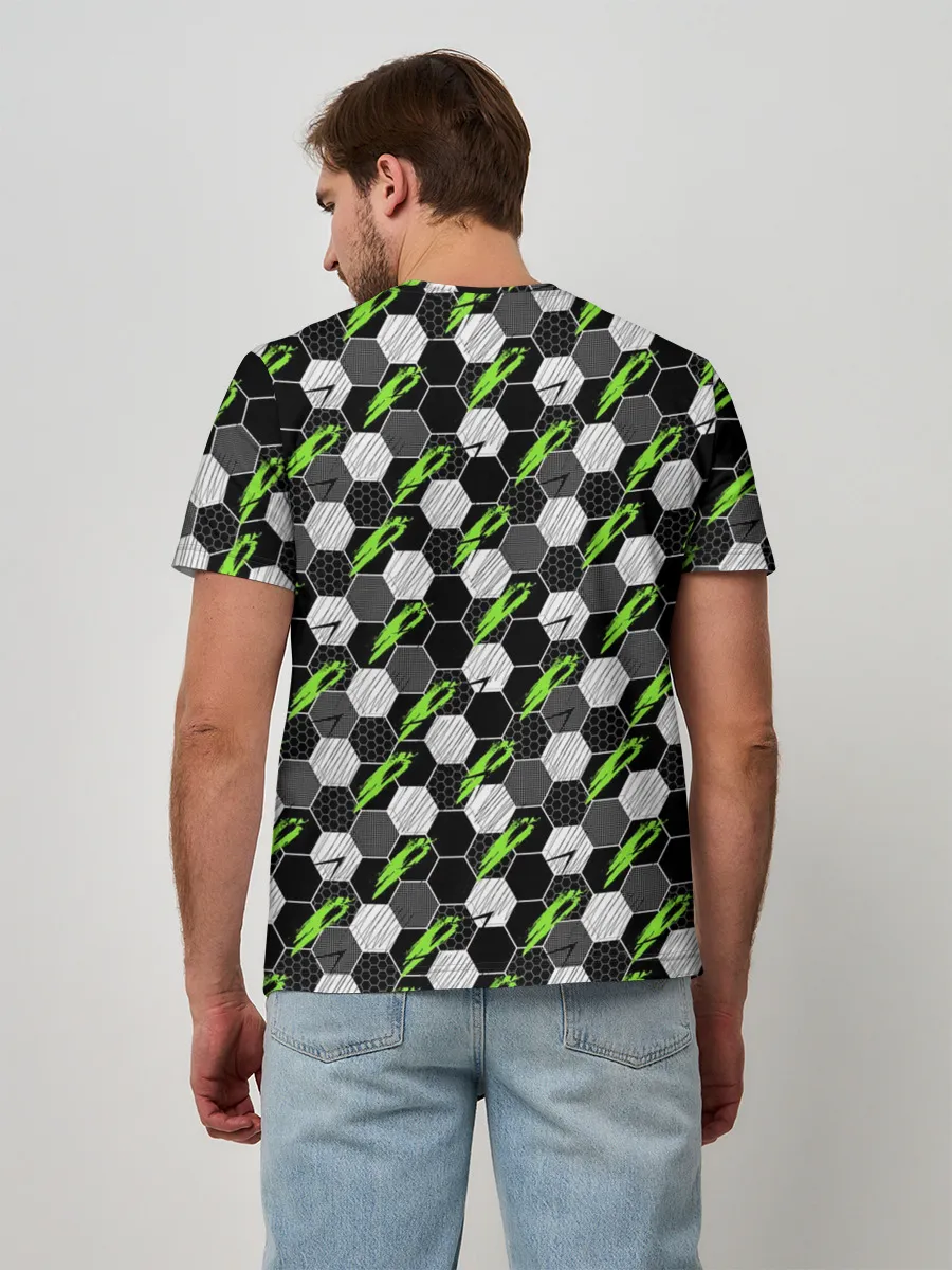 Мужская базовая футболка / Текстура мяча