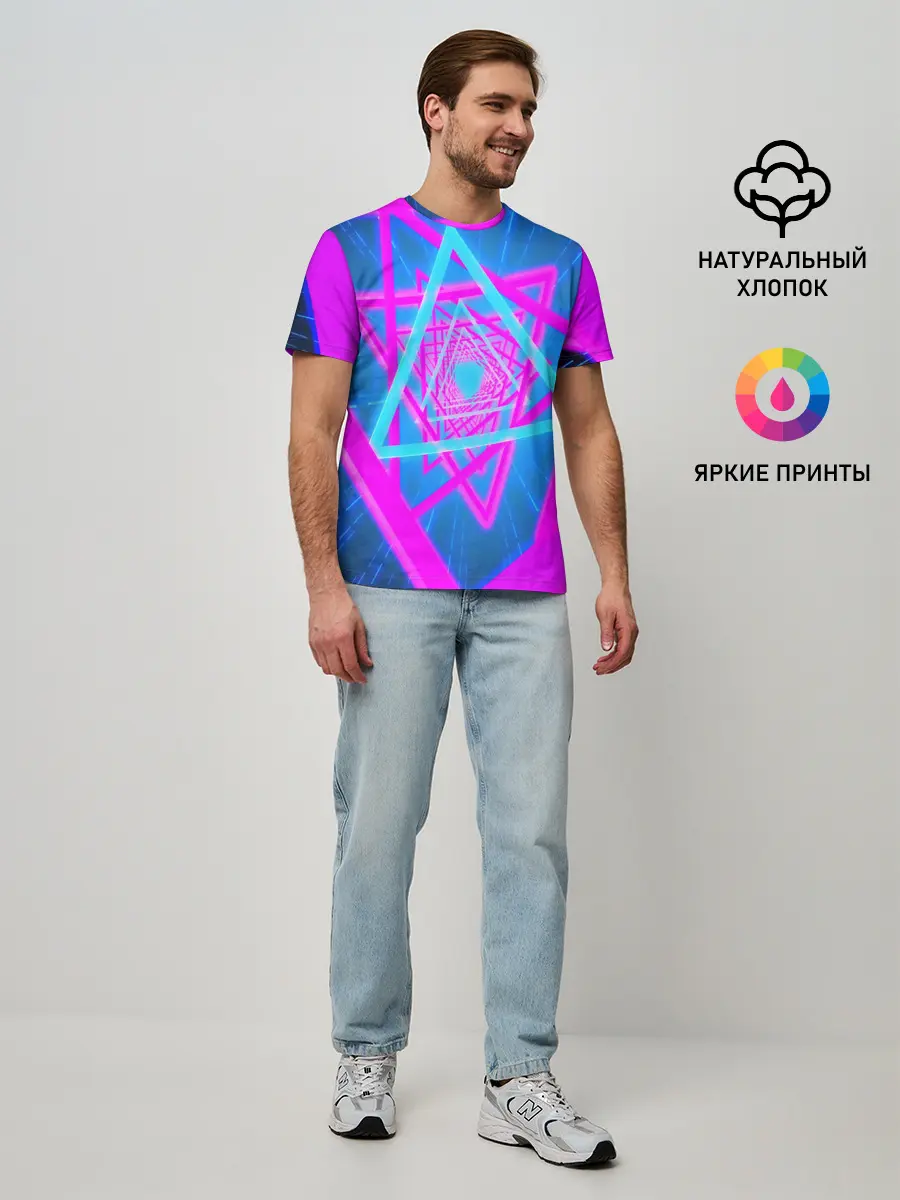 Мужская базовая футболка / MUSIC NEON