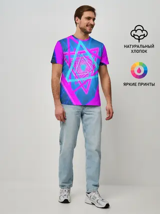 Мужская базовая футболка / MUSIC NEON