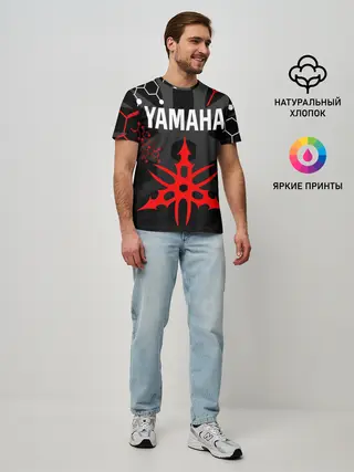Мужская базовая футболка / YAMAHA / ЯМАХА / МОТОСПОРТ