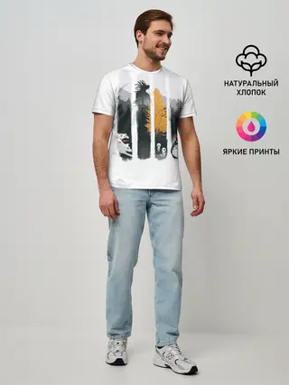 Мужская базовая футболка / Четыре хранителя леса
