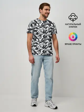 Мужская базовая футболка / Камуфляж