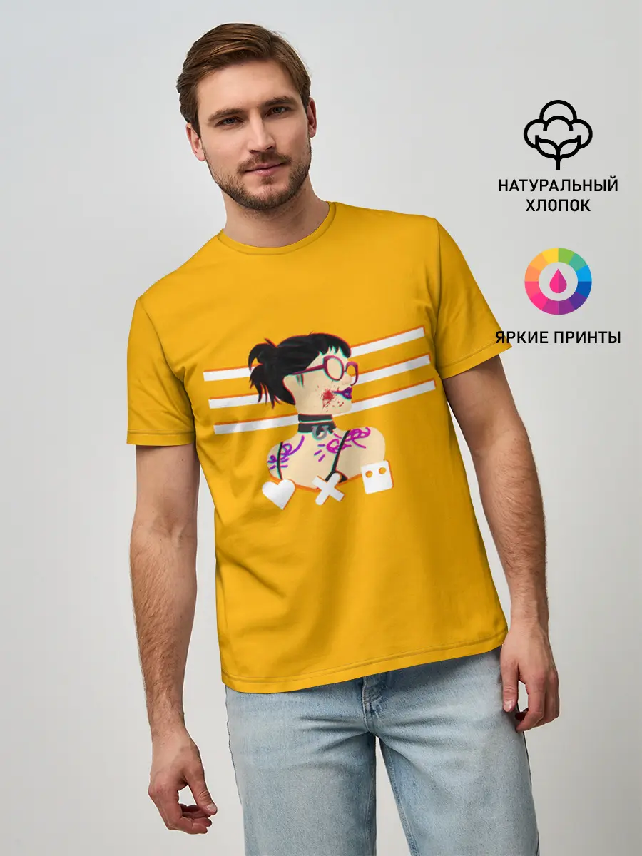 Мужская базовая футболка / Love, Death and Robots | Lora Glitch